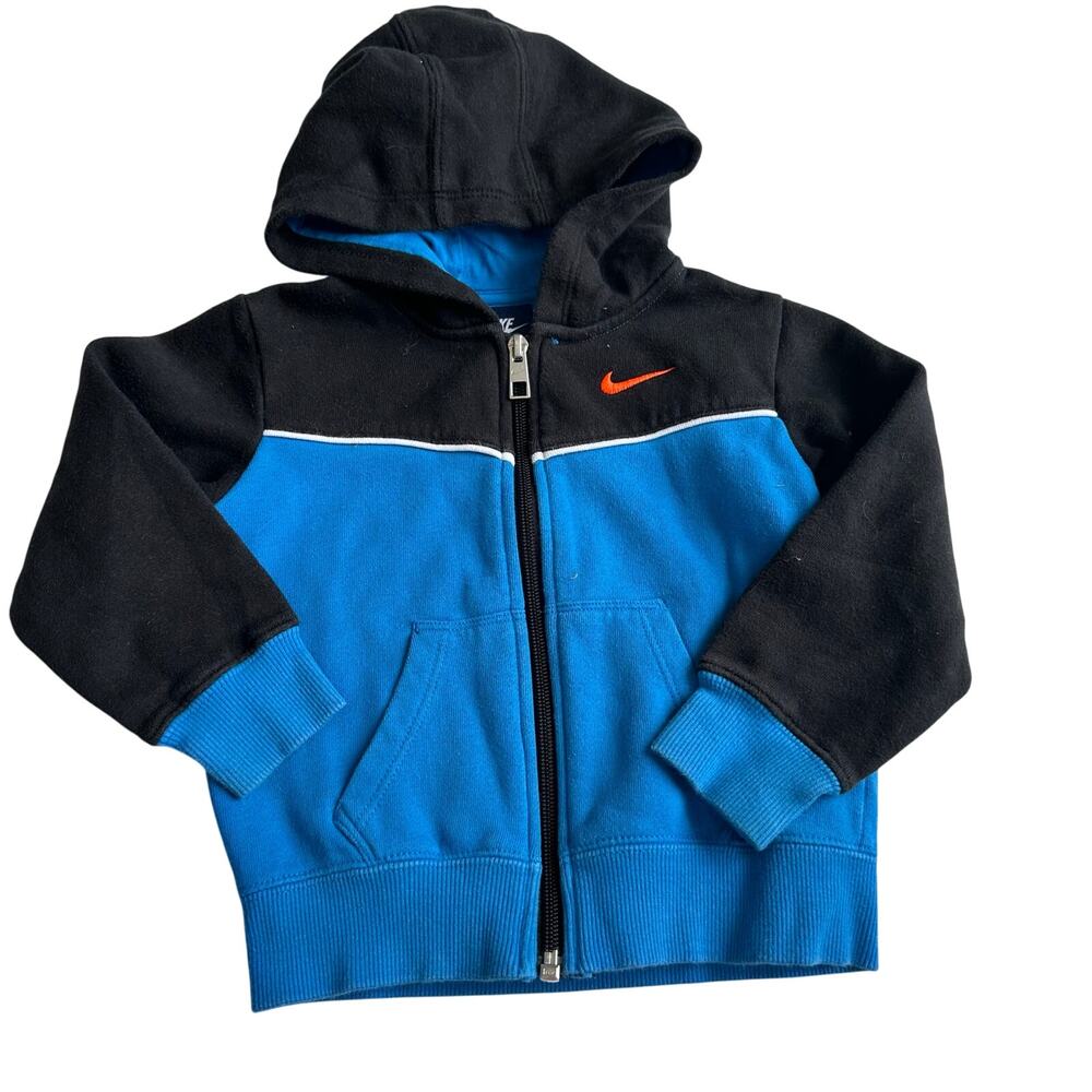 Nike Color Block Full Zip Hooded Jacket - Size 24 Months
